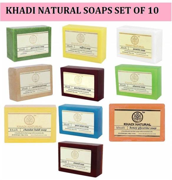 KHADI NATURAL Set of 10 soaps
