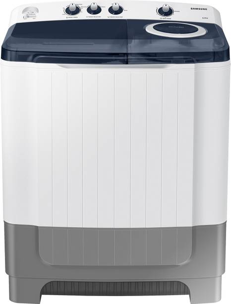 SAMSUNG 8 kg Semi Automatic Top Load White, Grey