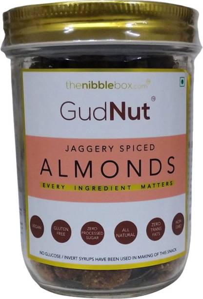 TheNibbleBox Jaggery Spiced Almonds 200g Jar Almonds