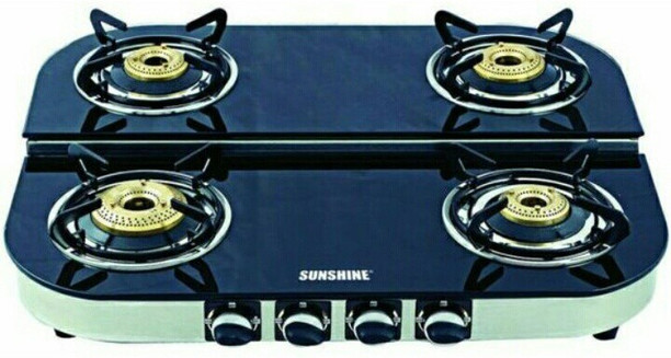 sunshine trendo 3 burner toughened glass gas stove