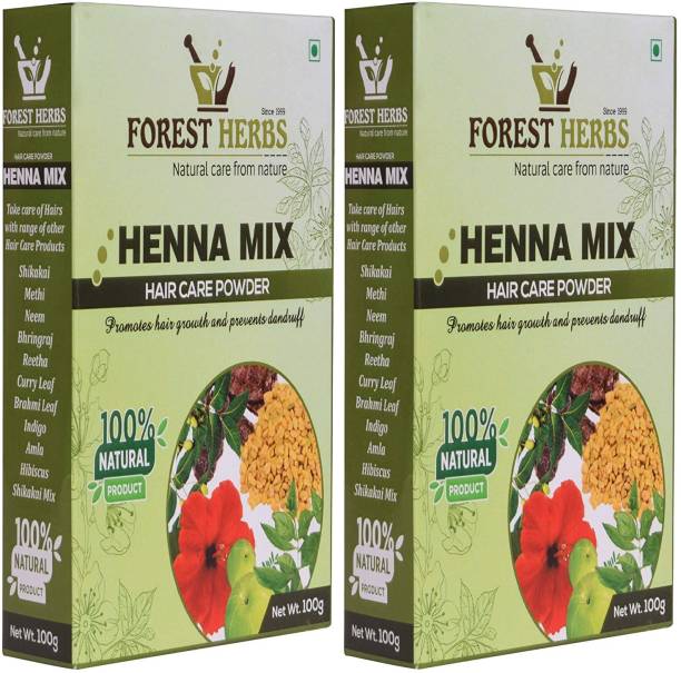 Forest Herbs Natural Organic Henna Mix Powder Pack of 2