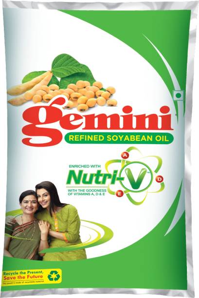 Gemini Refined Soyabean Oil Pouch