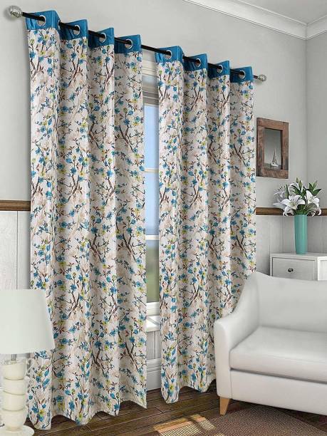 PRINCE HANDLOOM 212 cm (7 ft) Polyester Door Curtain (Pack Of 2)