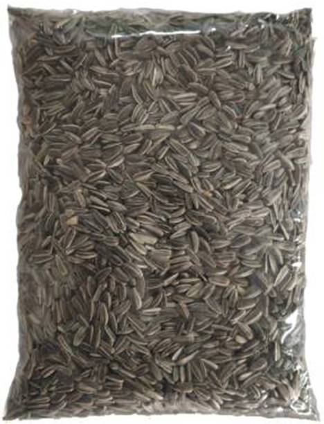 JJ FEEDS Sunflower Seeds Birds Food for Grey Parrot, Indian Parrots, Macaw, Cockatoo and Exotic Birds and Other Small & Big Pet Birds (1Kg) 0.5 kg Dry New Born, Adult, Young, Senior Bird Food
