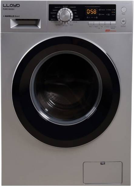 Lloyd 8 kg Fully Automatic Front Load with In-built Heater Silver