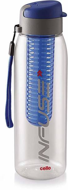 cello Infuse Plastic Water Bottle, 800 ml,Blue 800 ml Bottle