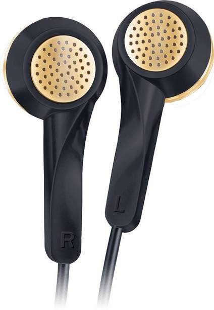 Top headset mens cheap price 5stars Flipkart in India 95 Fingers SoundGlitz Wired Headset (Ink Black + Gold ,In the Ear) Wired Headset