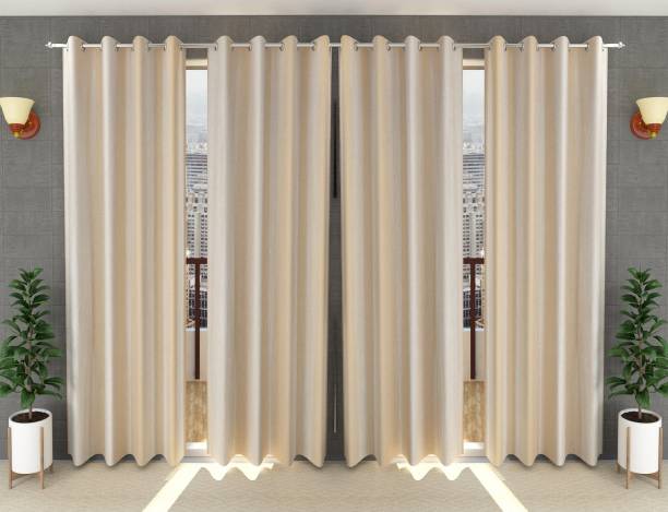 Loof Klapper 214 cm (7 ft) Polyester Door Curtain (Pack Of 4)