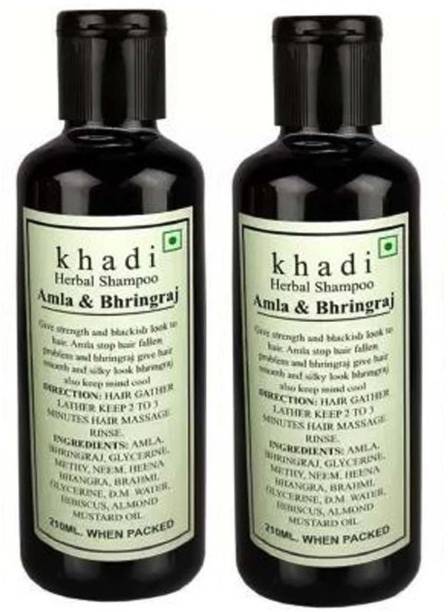 Khadi Herbal Amla Reetha shampoo 420 ML PACK OF 2