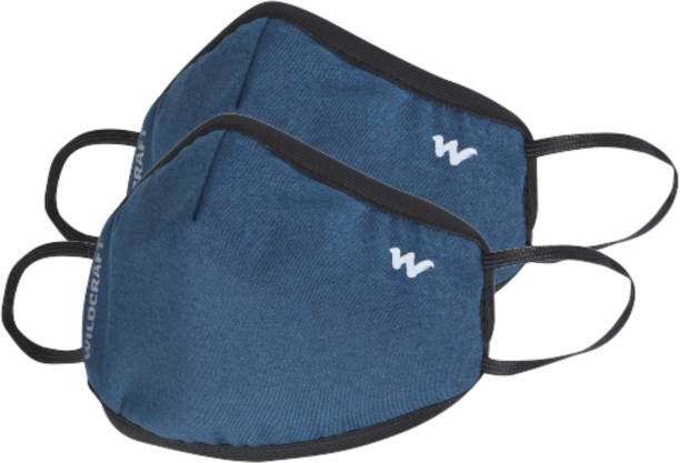 Wildcraft Adjustable Topo AOP Face Mask for Adult- Set of Two W95+ Grindle_Blue