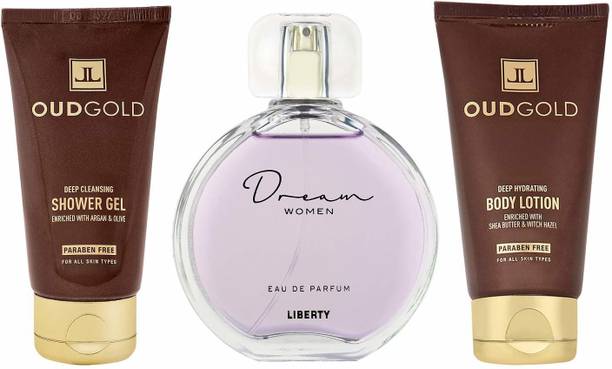 Liberty LUXURY Bath and Body Gift Set for Her, Valentine Gift for Girlfriend (Dream Pefume 100ml, Body Lotion 50ml, Shower Gel 50ml) Price in India…
