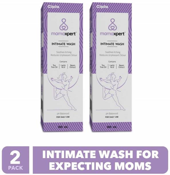 Cipla Mamaxpert Intimate Wash for Women, Ph Balanced Feminine Hygiene Wash for Pregnant Women, 100 ml -Pack of 2 Intimate Wash