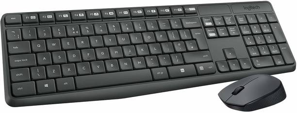 Logitech MK235 Mouse & Keyboard Combo, Full-Sized, 15 F...