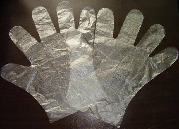 Mahajan enterprises disposable plastic glove Clear Hair Straightener Glove