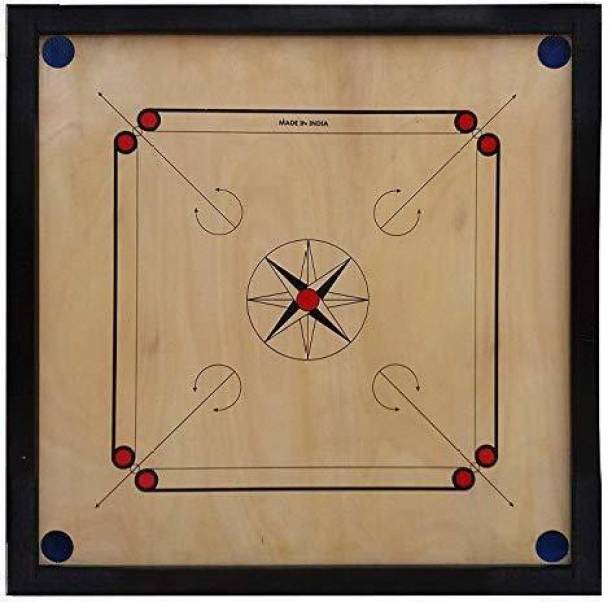 GIANT IMPEX New Style 26 inch Carom board with Coins & Striker (Design May be vary) 45 cm Carrom Board