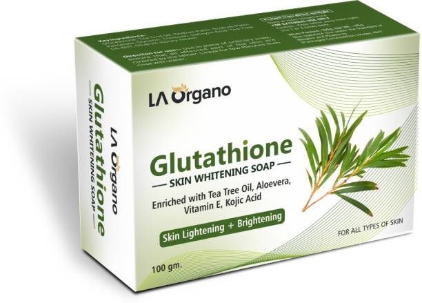 LA Organo Glutathione Teatree Skin Lightening & Brightening Soap For All Skin Type Pack of 1
