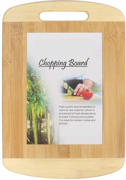 ShopiMoz Round Non-slip Wooden Bamboo Cutting Board with Antibacterial Surface, Professional  Wooden Cutting Board