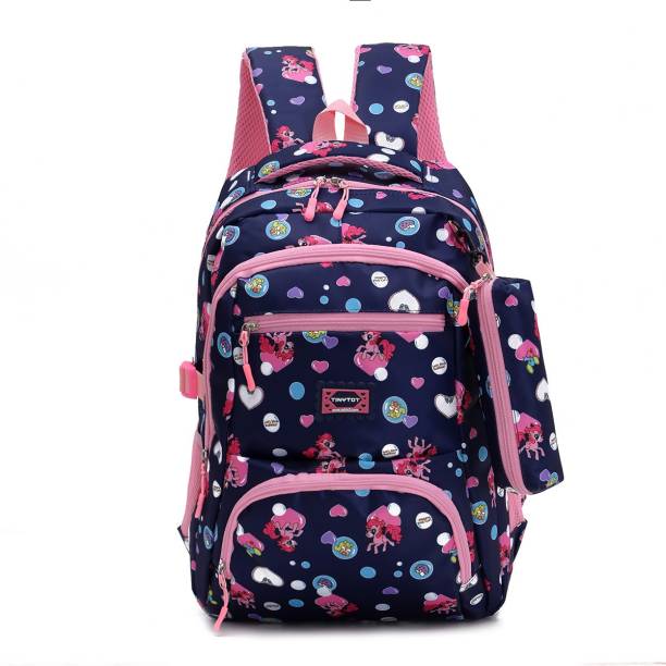 LADIES BAG Navy Pink Floral 2nd Class