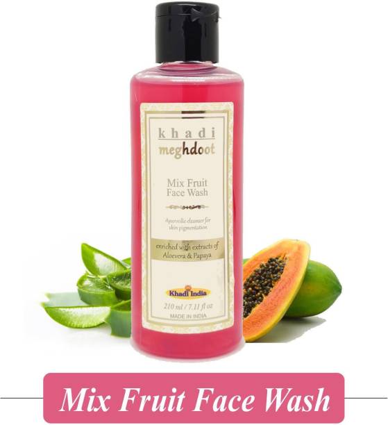 KHADI MEGHDOOT Mix Fruit Facewash 210ml (Pack of 2) Face Wash
