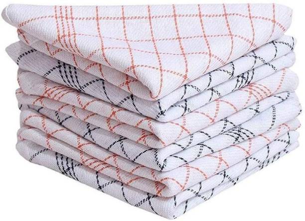 Chiyu Cotton Kitchen Chapatis Napkin and Dinning Multipurpose Cleaning Cloth 22 x 15 Inch Pack of 6 Multi Color Multicolor Cloth Napkins