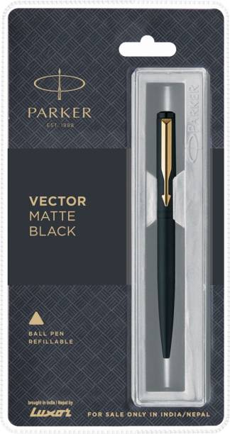 PARKER Vector Matte Black Gold Trim Ball Pen