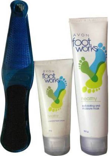 AVON Foot Works Cream,mask & filer (3 Items in the set)