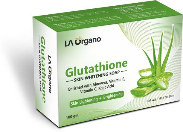 LA Organo Glutathione Aloe Vera Skin Lightening & Brightening Soap For All Skin Type-Pack of 1
