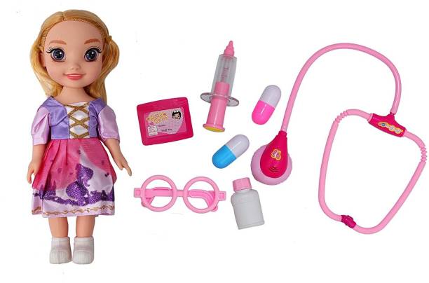 Richuzers 9 Inches Realistic Princess Doctor Baby Doll Girl with Doctor Set Non Toxic BPA Free