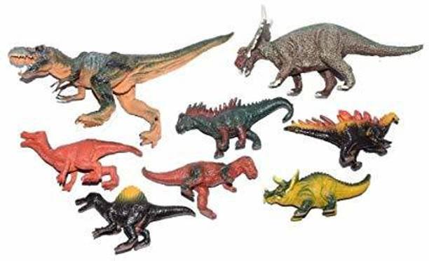 Sanchi Creation RedHoney Play Dinosaur Realistic Figure - Set of 8 Pieces Plastic Dinosaur Figures for Boys & Girls | Learning & Educational