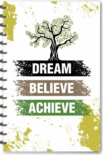 ESCAPER Dream Believe Achieve Tree Theme (Ruled) Designer Diary, Designer Notebook , Notepad A5 Diary Ruled 160 Pages