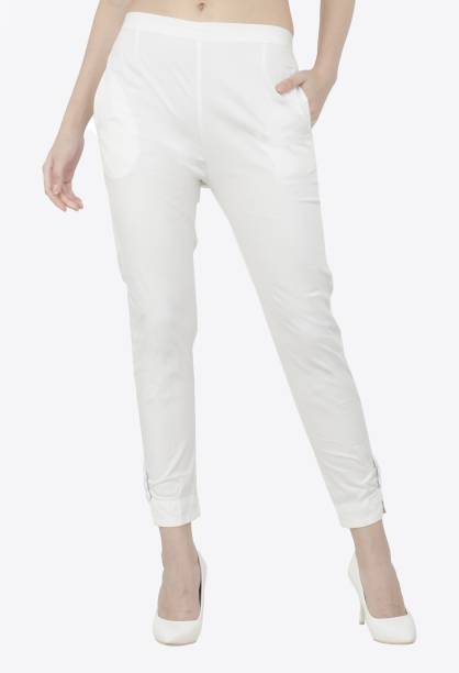 NEYSA Regular Fit Women White Trousers