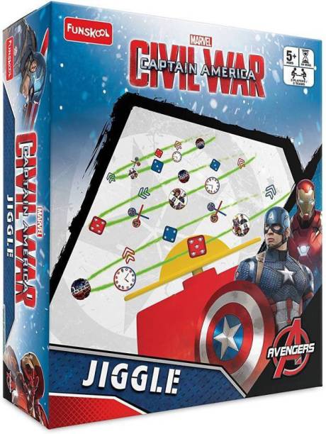 FUNSKOOL Captain Ameriaca Civil War Jiggle Indoor Games, Board Game Party & Fun Games Board Game