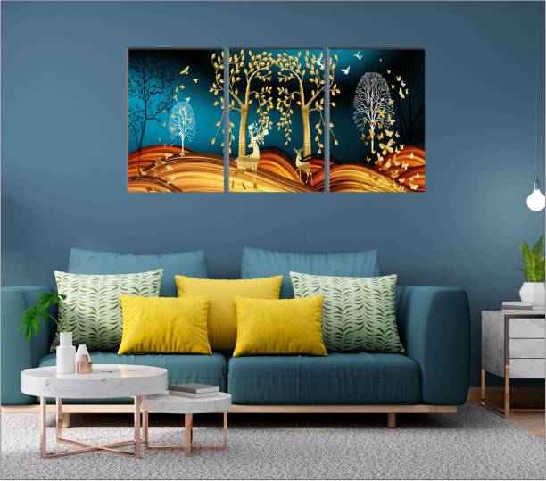 Flipkart Perfect Homes Large Panel Embossed 36 inch x 18 inch Painting