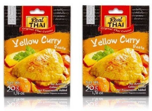 Real Thai Yellow Curry Paste Pack of 2 50g each