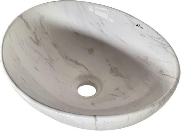 Brizzio Grey Marble Ceramic Wash Basin 1080G Table Top Basin