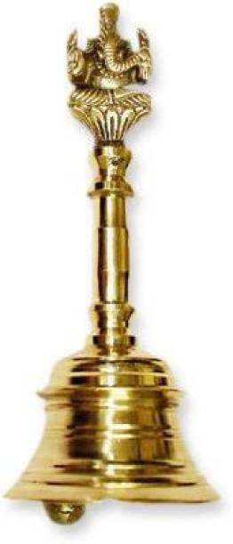 UAPAN Brass Bell Ganesh-4" Brass Pooja Bell