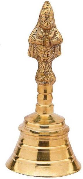UAPAN Brass Bell Hanuman-5" Brass Pooja Bell