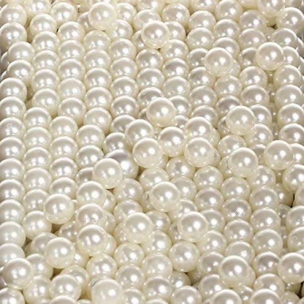 Royal Villa 8mm Set of 500 Pearl Beads-white used in Dresses, Jewellery Formation, Arts n Crafts KIt ()