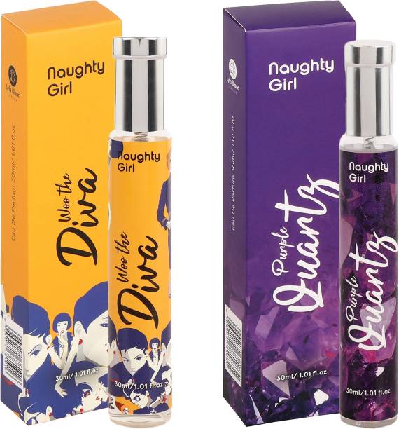 Naughty Girl Luxury EDP Purple Quartz With Woo the Diva Perfumes for Women (30ml x 2) Eau de Parfum  -  60 ml