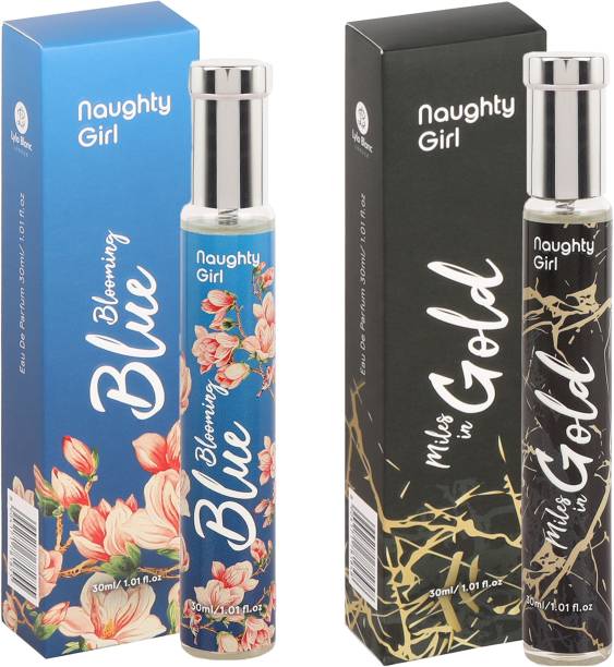 Naughty Girl Luxury EDP Blooming Blue With Miles In Gold Perfumes for Women (30ml x 2) Eau de Parfum  -  60 ml