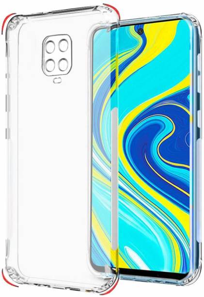 ClickAway Back Cover for Redmi Note 9 Pro Max OG Transparent Slim Shockproof Case Camera Protection Anti Dust Plug In