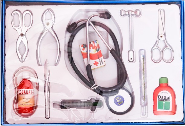 US Stock Fast Shipment Transser Educational Doctor Medical Pretend Play Toy 22 Pcs Doctor Kits with Electric Analog X-ray Screen And Stethoscope Sets 