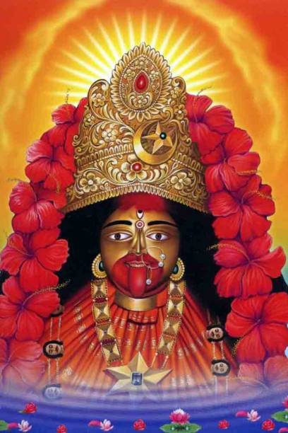Goddess Maa Kali Waterproof Vinyl Sticker Poster || (12X18 inches) can1725-1 Fine Art Print