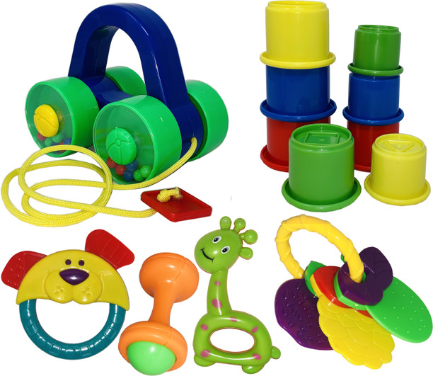 small baby playing toys