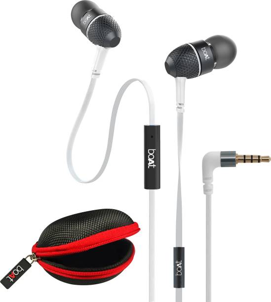 boAt Bassheads 225 with 10mm drivers and carrying case Wired Headset