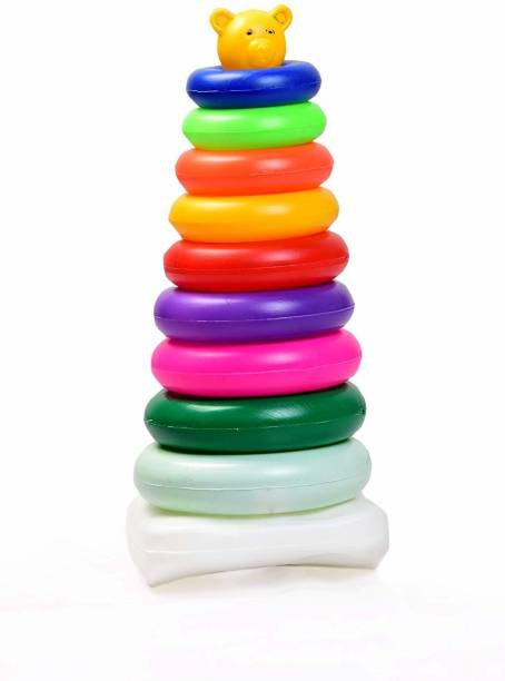 vworld Amazing Educational Teddy Stacking Ring Big (9 Rings). let Your Child Learn Different Colours, Stacking and Sorting.