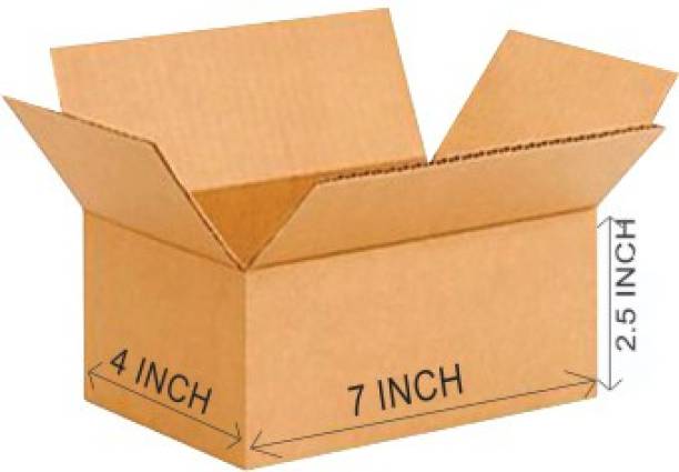 SPS BOXES Corrugated Craft Paper Safe Packaging, Shipping, E Commerce, 3 Ply Size (7 Inches * 4 Inches * 2.5 Inches) Packaging Box