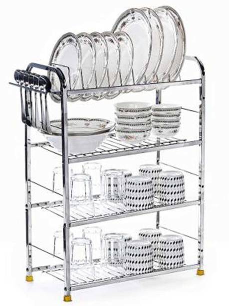 Zobby 4 Shelf Dish Rack | Modular Kitchen Utensils Rack | 24 H x 18 L inch Storage Basket | Utensil Kitchen Rack Utensil Kitchen Rack