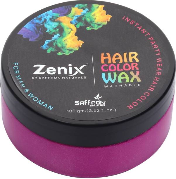 zenix Temporary Color Hair Wax for Perfect Hair Styling Made from Safe Herbal Ingredients Violet in Color Hair Wax