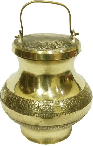 salvusappsolutions Brass Lota Kamandal (Brass_11 x 5 cm) Brass Kalash